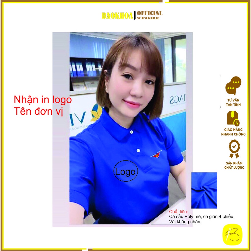 Áo thun đoàn thanh niên, áo thun, áo đoàn BAOKHOA_OFFICAL Size Nam, Nữ S-M-L-XL-2XL.