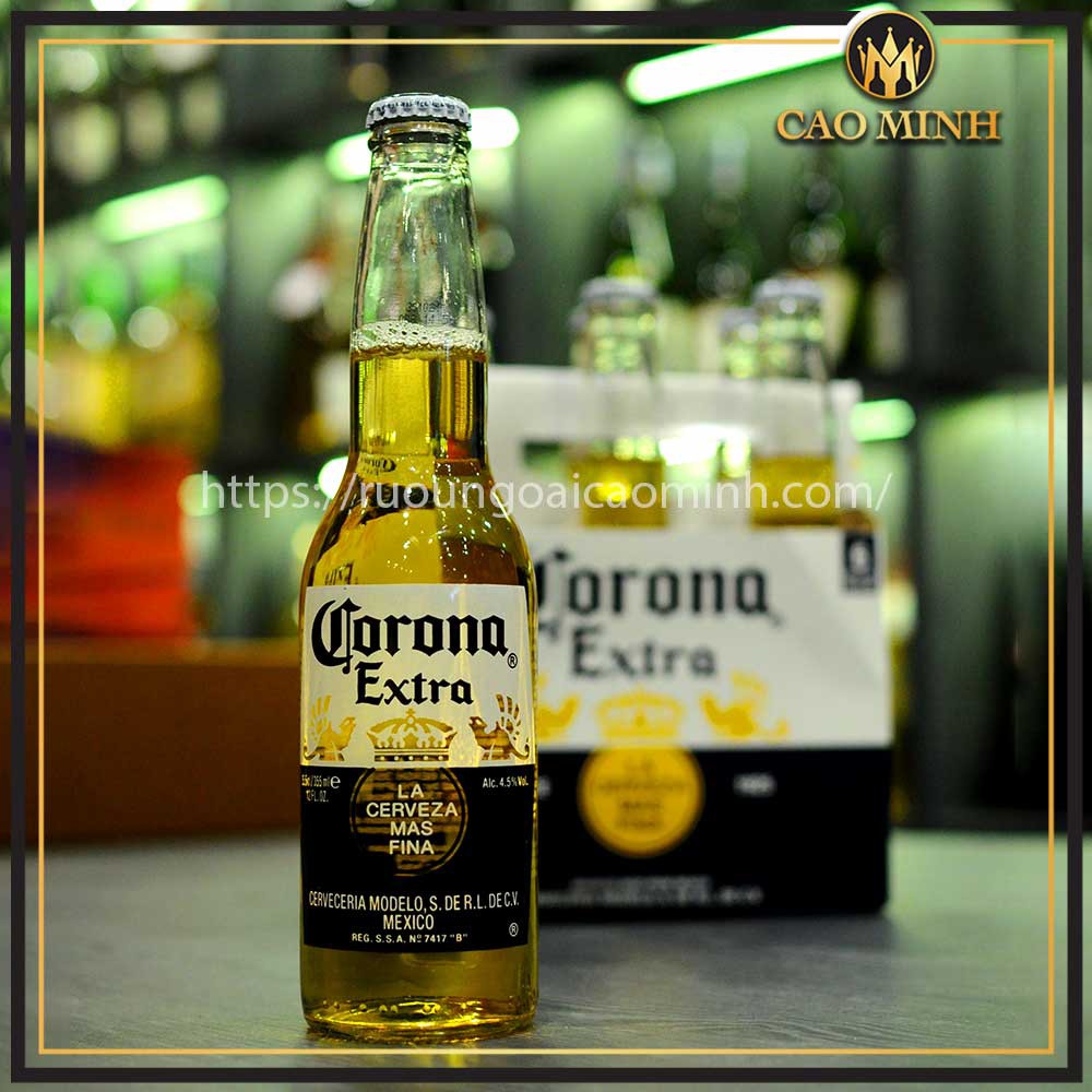 Bia Corona Extra 4.5% Lốc 6 Chai 355ml Nhập Khẩu Mexico