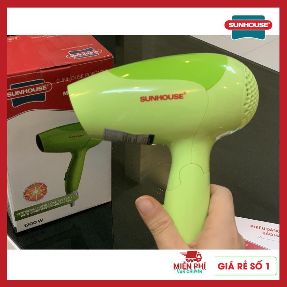 Máy sấy tóc Sunhouse SHD2302, máy sấy công suất 1200w, sấy khô nhanh, chế độ gió linh hoạt, tự động ngắt khi quá tải.