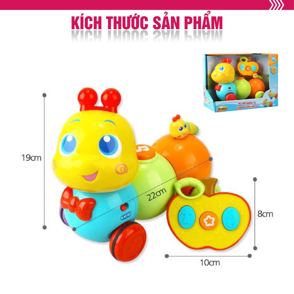 Xe ô tô đồ chơi điều khiển từ xa cho bé hình chú sâu  Winfun 1140 phát nhạc kích thích các giác quan phát triển