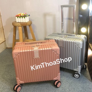 SIZE VUÔNG 18 - VALI KÉO NHỰA DẺO PC BỊT GÓC SIÊU ĐẸP THỜI TRANG ĐỦ MÀU