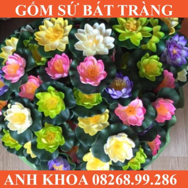 Hoa sen thả hồ - Gốm sứ Bát Tràng Anh Khoa