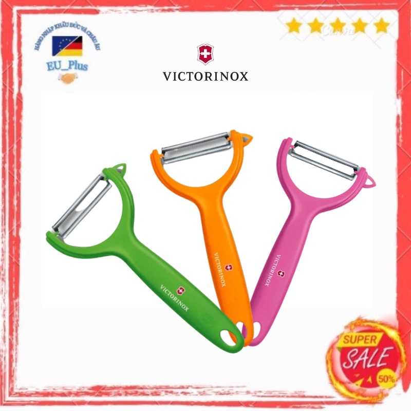Dao gọt hoa quả dao nạo Victorinox nhập khẩu Thụy Sỹ lưỡi răng cưa siêu sắc cán nhựa PP cao cấp nhiều màu