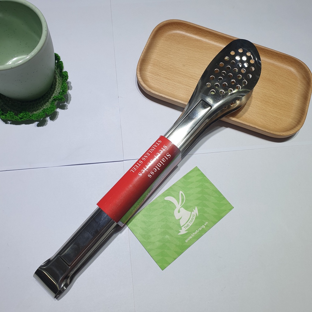 Kẹp Gắp Thức Ăn Đầu Tròn Chất Liệu Inox Bền Bỉ