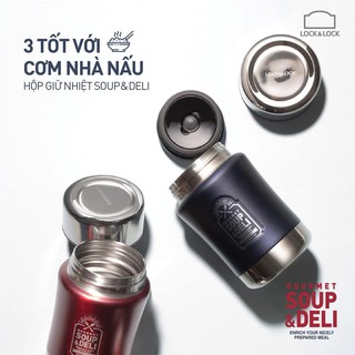 Hộp giữ nhiệt inox nguyên hộp đựng thức ăn Lock&Lock 500ml