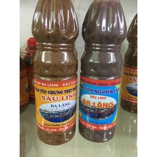 Com bo2 chai  1 lít mắm tép và 1 lít mắm tôm  Ba Làng Thanh Hóa