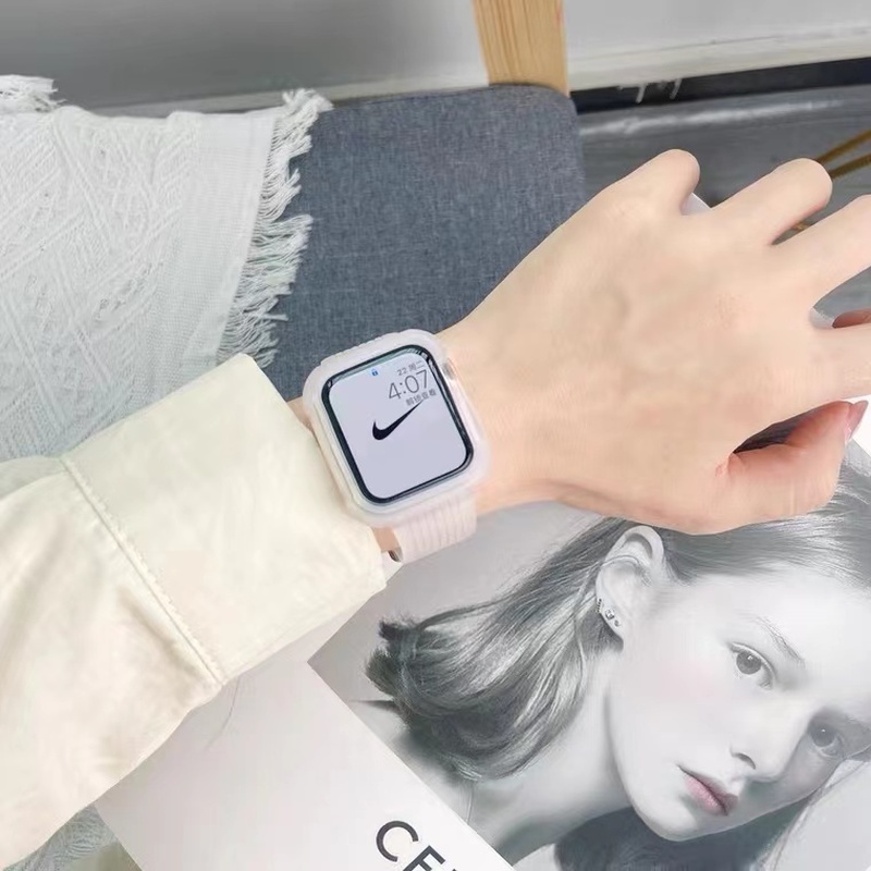 Dây Đeo Bằng Silicone TPU Cho Đồng Hồ Apple Watch 7 6 SE 5 4 3 2 1 40mm 44mm 42MM 41MM 45MM