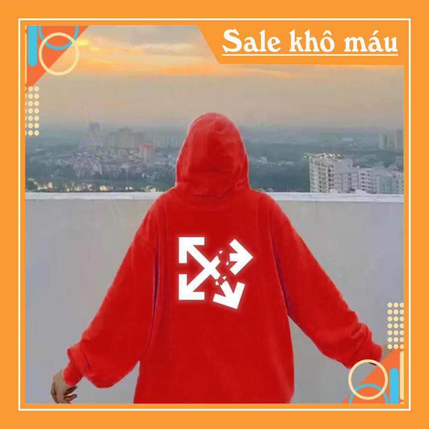 Unisex siêu đẹp Áo Khoác Nỉ Hoodie Phản Quang Off White PQ35KN