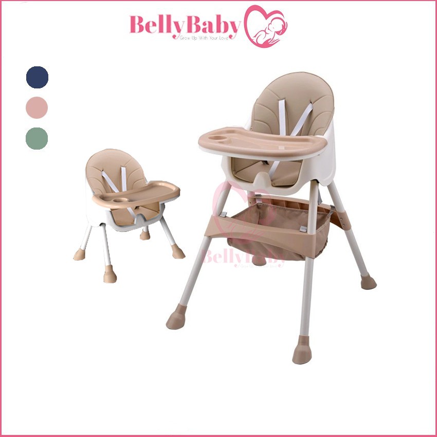 Ghế Ăn Dặm BellyBaby Đa Năng Cao Cấp Có Đai An Toàn, FULL Phụ Kiện