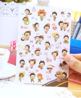 Bộ set 6 tấm sticker HONEY BEE cute