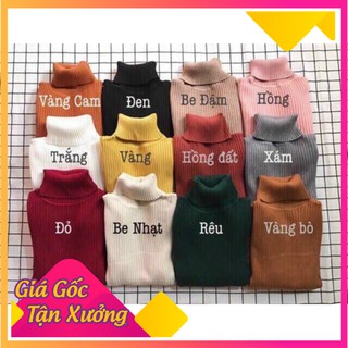 Áo len nữ cổ lọ dài tay