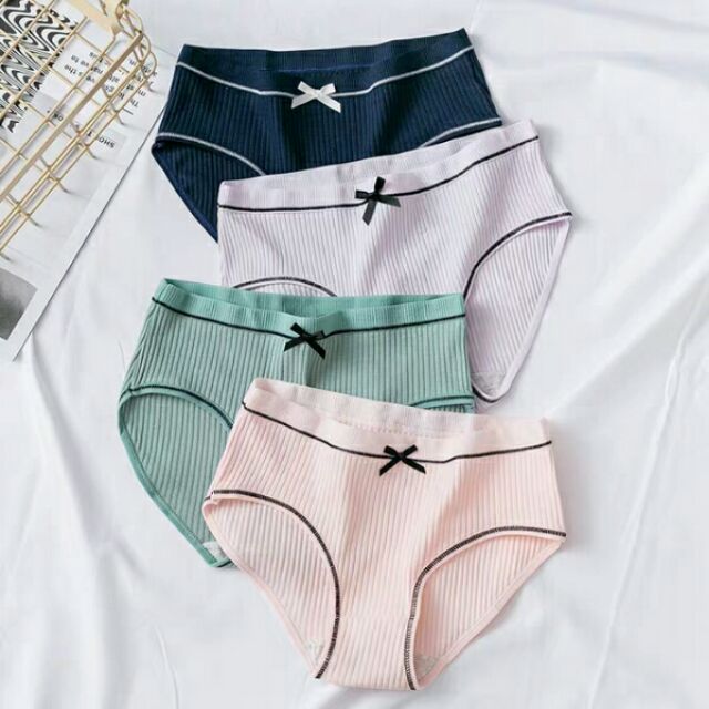 Hộp 5 quần lót muji gân tăm hàng mới [ảnh thật]