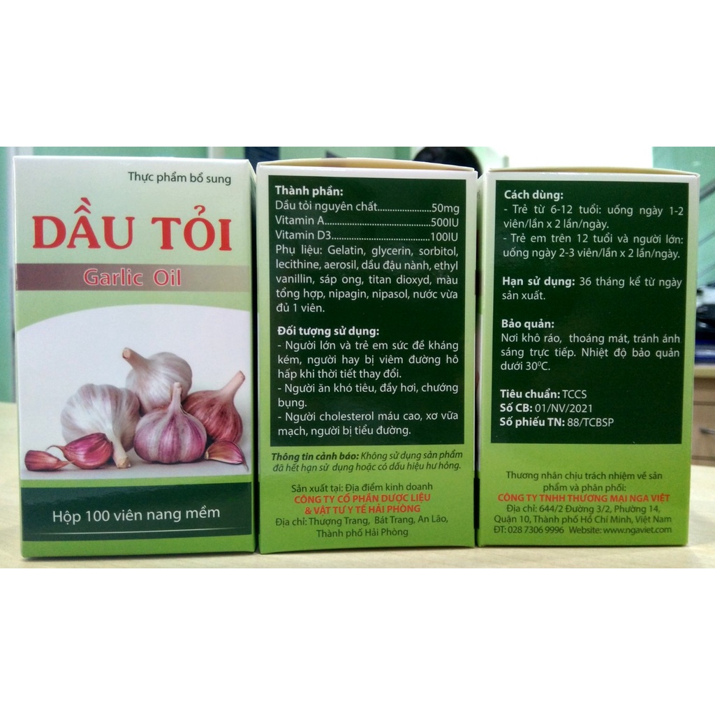 Hỗ Trợ Tiêu Hóa, Giảm Cholesterol, Ổn Đinh Huyết Áp Dầu Tỏi Garlic Oil