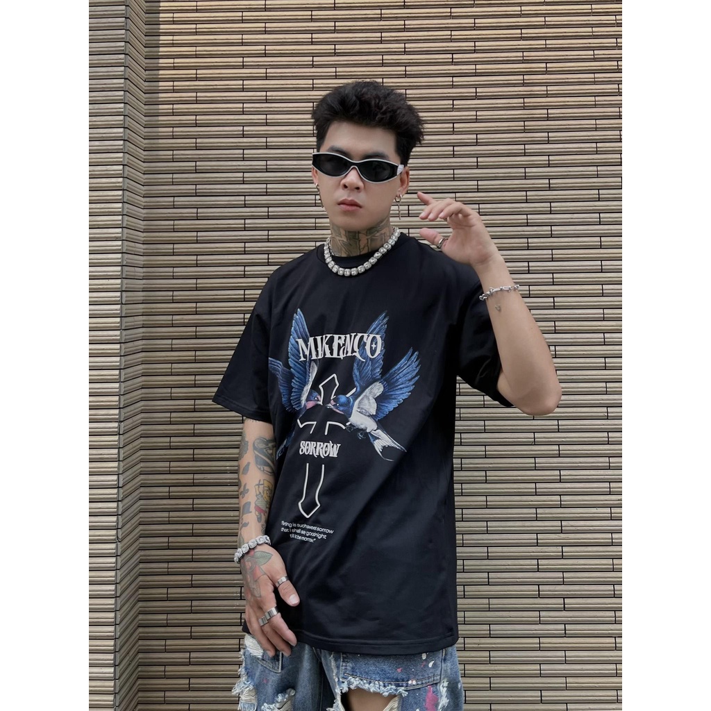 Áo phông MIKENCO SORROW TSHIRT,áo thun unisex in hoa tiết limi 3D from ovesize nam nữ