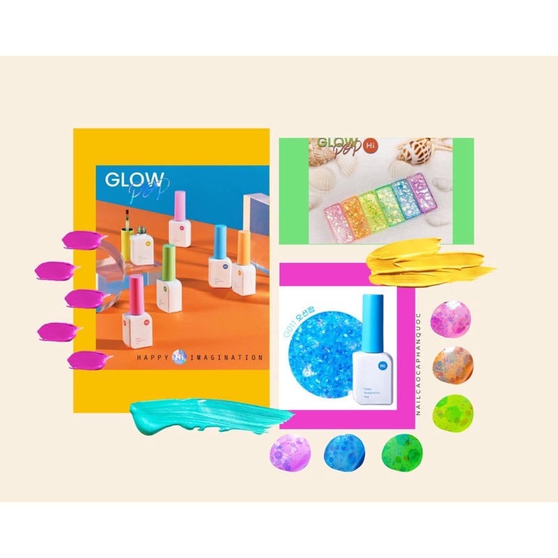 Chính hãng- FreeshipSơn gel nhũ neon cao cấp Hàn Quốc tách set summer 2021 Glow Pop ( giá lẻ 1 chai)