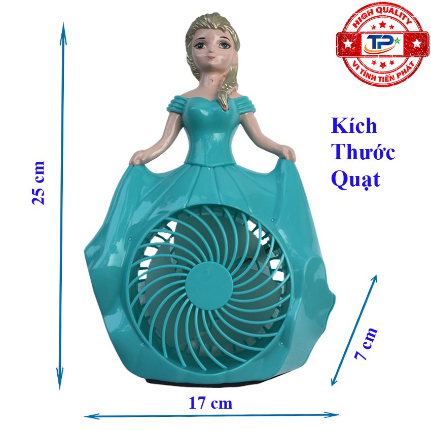 Quạt sạc tích điện mini hình Frozen Fever 2 thiết kế cute xinh xắn dễ thương luồng gió mạnh chạy êm, mát, rất tiện lợi