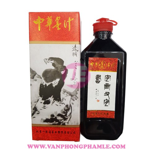 Mực tàu đen hộp đỏ trắng 250 ml (Chai)