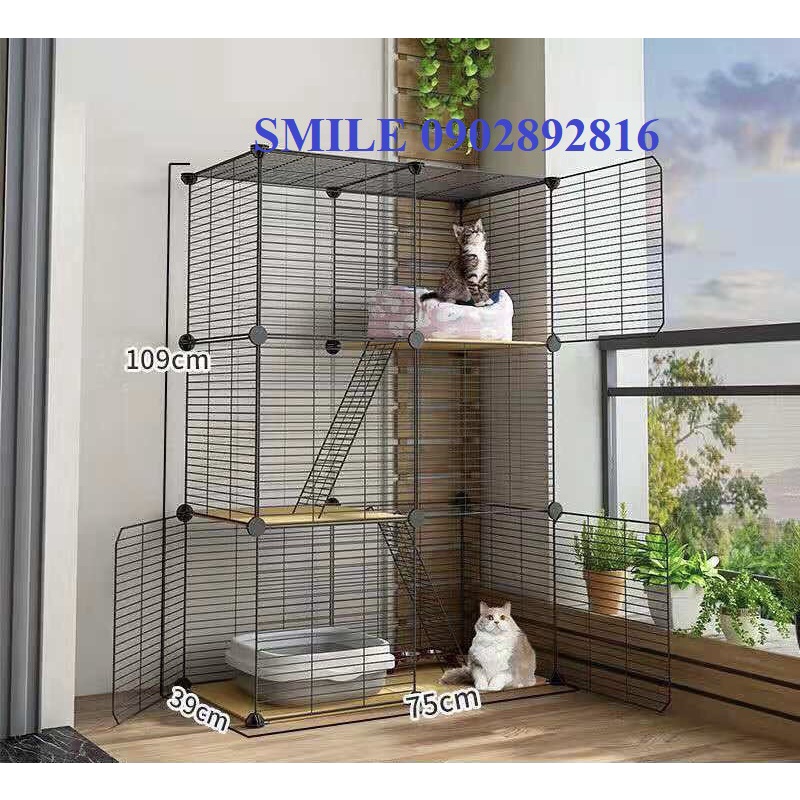 [TẶNG VÒNG CỔ] CHUỒNG, NHÀ, LỒNG LƯỚI THÉP DÀNH CHO CHÓ MÈO THÚ CƯNG ĐA NĂNG