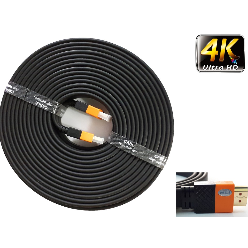 Cáp HDMI 2.0 dây dẹp dài 10m Ultra HD HDTV 4K*2K 60Hz  - Hồ Phạm