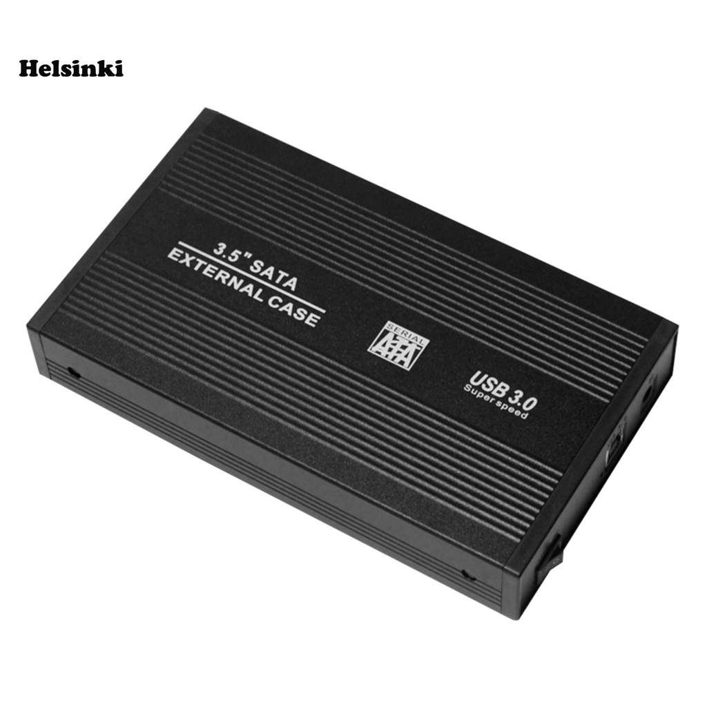 HLS 3.5-Inch SATA Drive Enclosure Black USB 3.0 2.0 HDD Enclosure 5Gbps