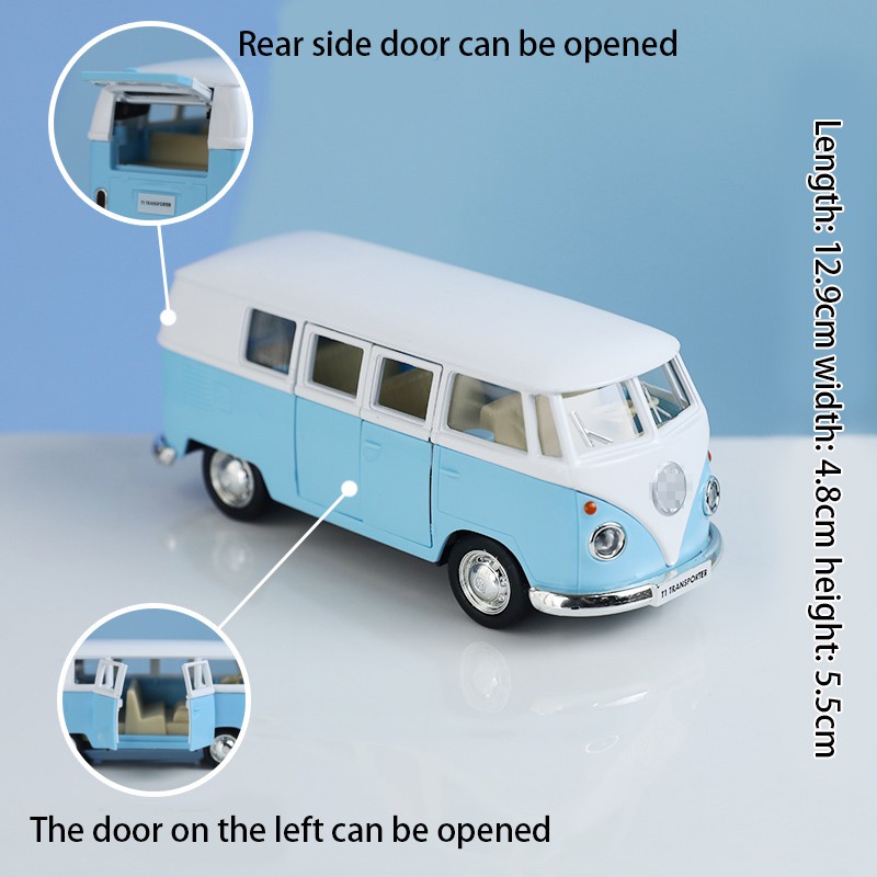 Mô Hình Xe Buýt mini Dễ Thương Dùng Trang Trí Bánh Kem