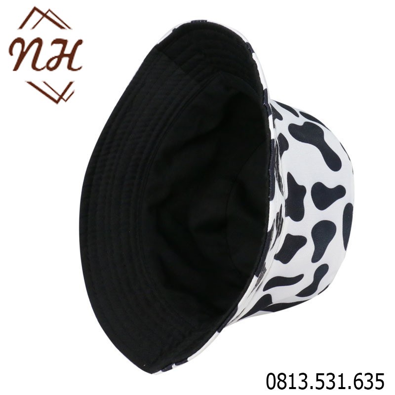 Mũ Bucket BÒ SỮA hai mặt ulzzang nam nữ đội ok - ẢNH THẬT - Nón bucket M15