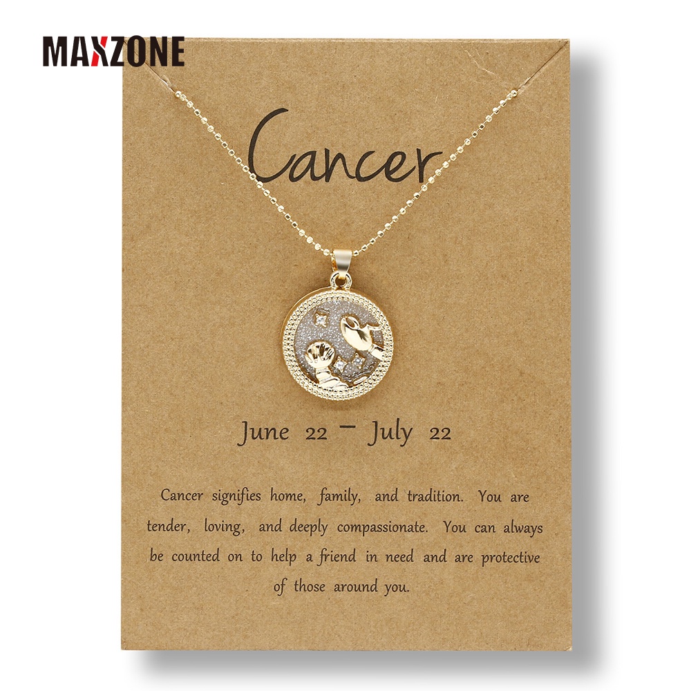 Vòng cổ Mặt Hình 12 Cung Hoàng Đạo Thời Trang Cho Nam Nữ