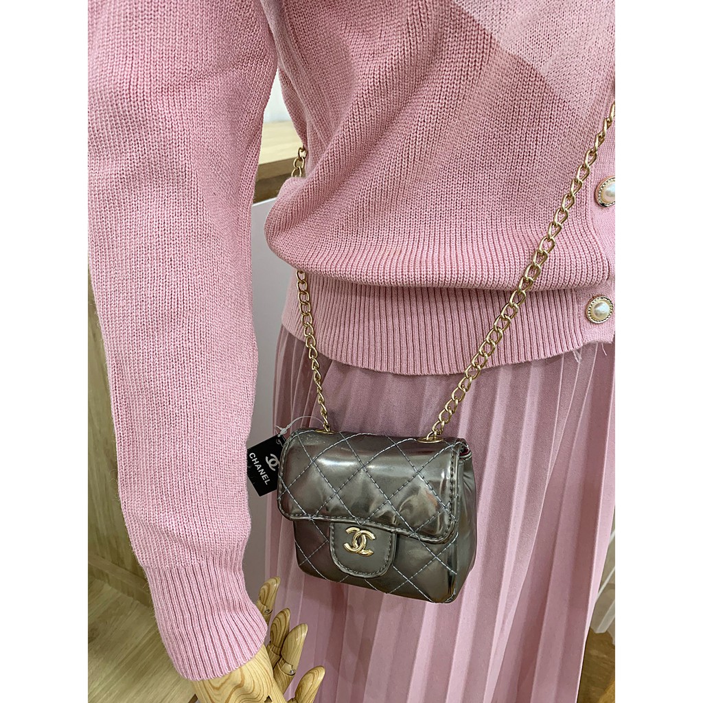 Set chân váy mix áo len nữ tính