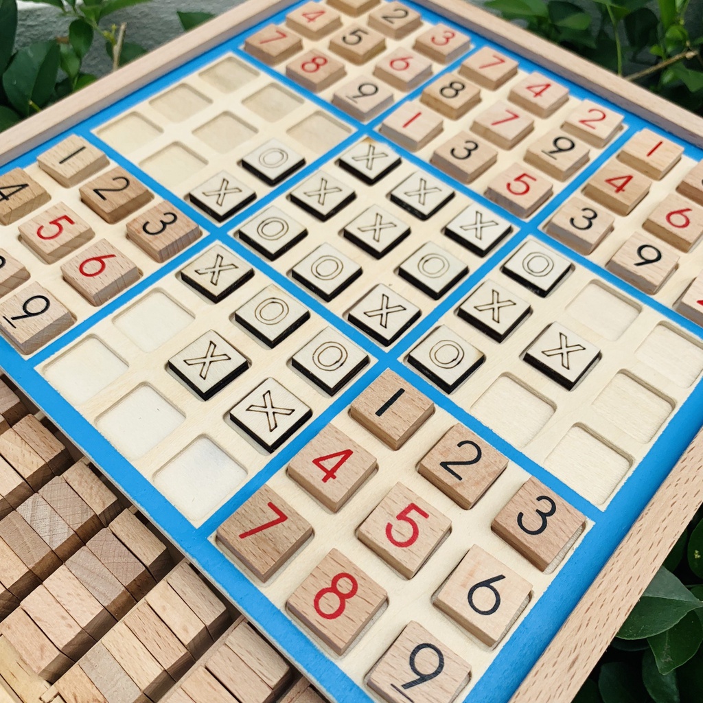 Đồ Chơi Gỗ Sudoku 9x9 Kết Hợp Cờ Caro Benrikids Có Hộp Đựng Kiêm Bàn Chơi Giúp Rèn Luyện Tập Trung