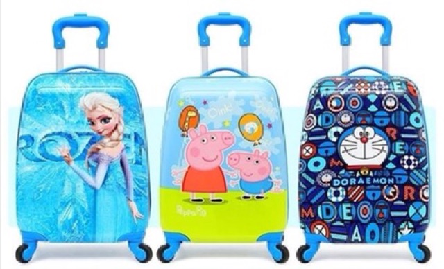 Vali kéo cho bé nhiều mẫu in2mặt mới nhất 2021 vali elsa, doraemon, siêu nhân, kitty