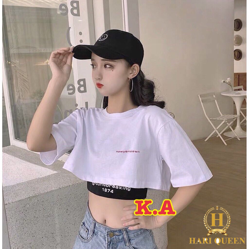 Sét 2 món croptop hình thêu KAN0320