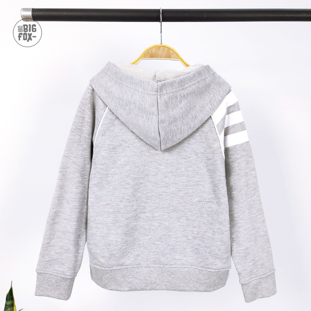 Áo bé trai BIGFOX - MISS MEOW thu đông, áo nỉ cho bé dài tay có mũ hoodie size đại màu tàn bf 11-56 kg