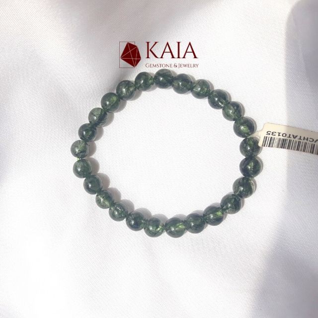 KAIA - Vòng tay phong thủy thạch anh tóc xanh 6-7li VIP