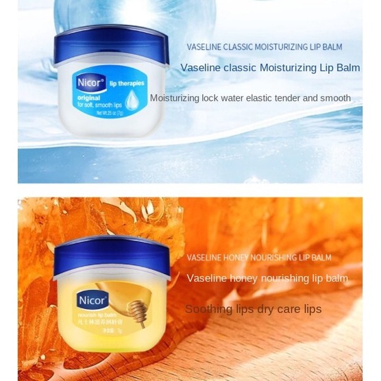 [Hàng mới về] Son dưỡng môi Nicor Vaseline giữ ẩm chống khô môi