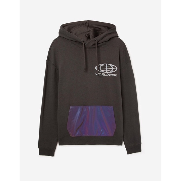 Áo Nỉ Hoodie Nam Rêu Đen WORLDWIDE GJ