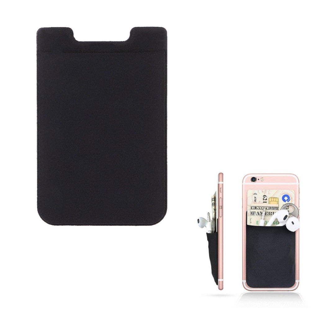 ⭐Elastic Phone Wallet RFID Credit ID Card Holder Adhesive Pocket Sticker Lycra