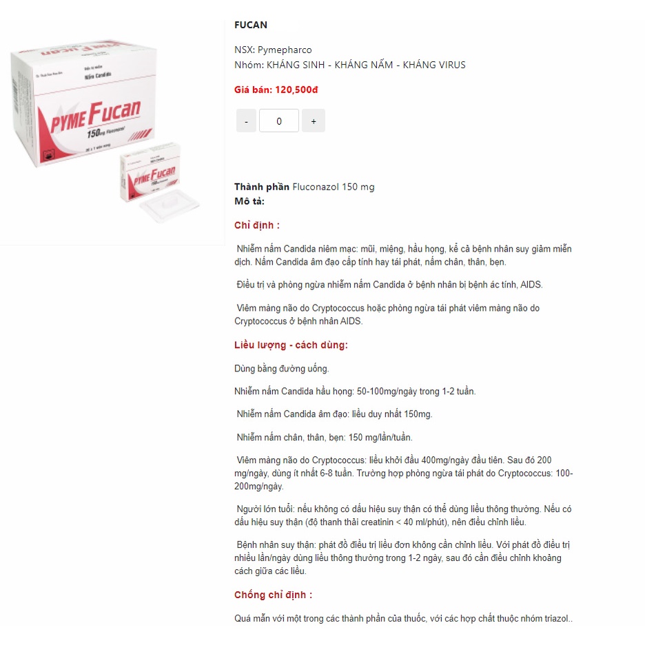 Pyme-Fucan hộp 1 viên  hàng chính hãng Pymepharco