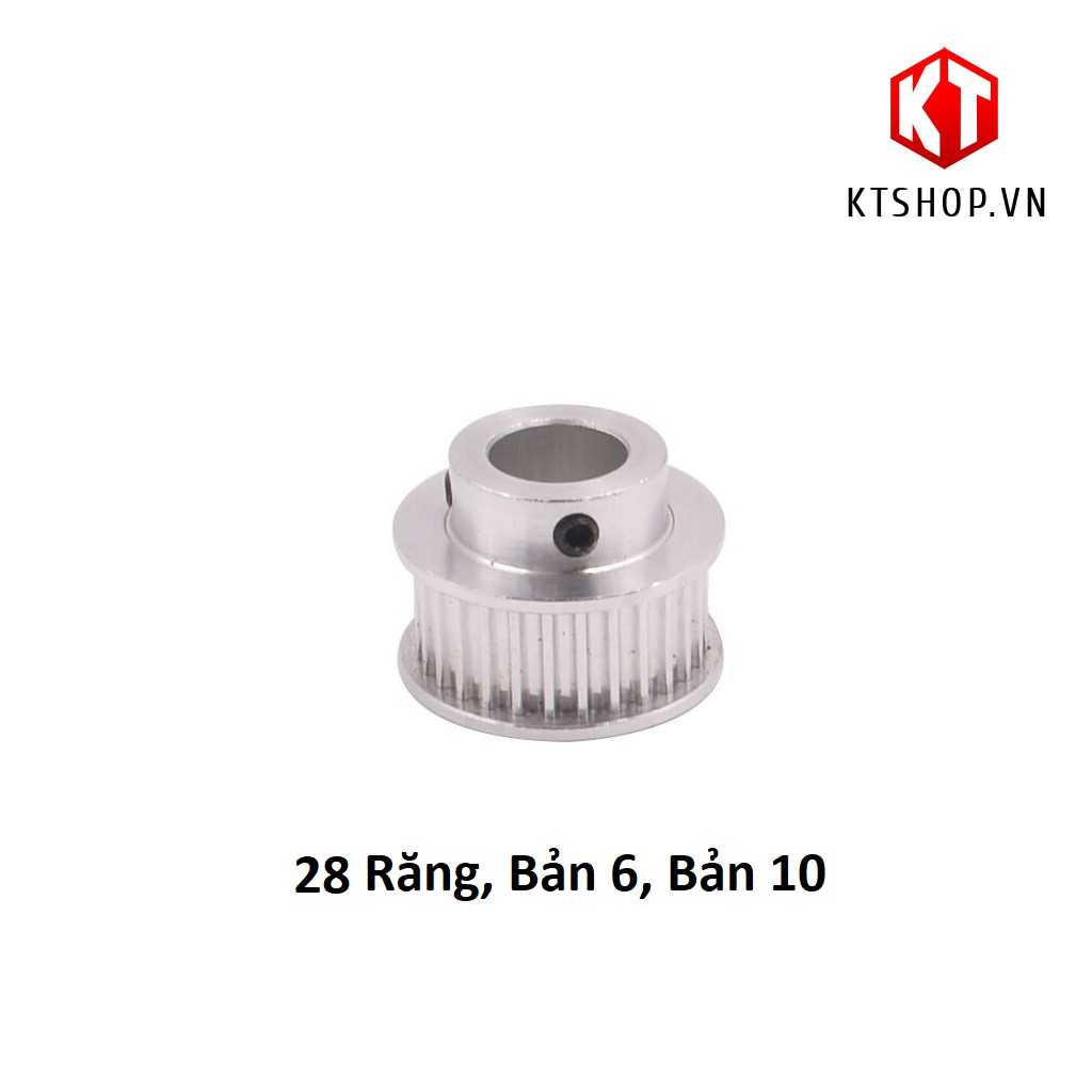 Puly GT2, Bánh răng GT2 28 răng bản 6mm, 10mm