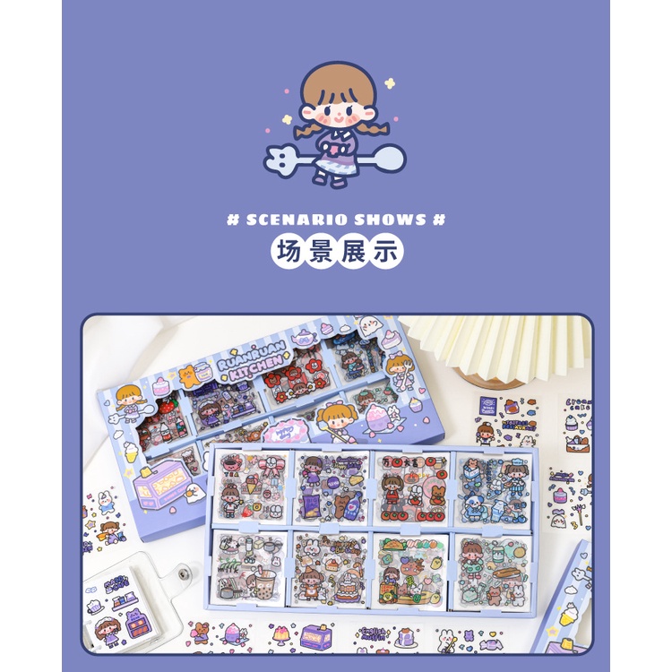 Set 25Tấm Sticker cute dễ thương nhiều màu sắc