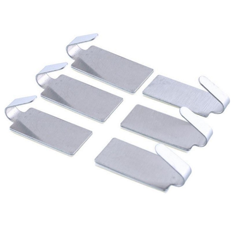Set 6 Giá Đỡ Treo Đồ Dán Tường Bằng Thép Không Gỉ