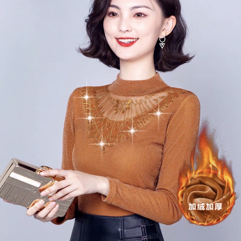 Áo nữ lót lông cao cấp, kiểu dáng thanh lịch, thiết kế trẻ trung, đủ màu NV0869