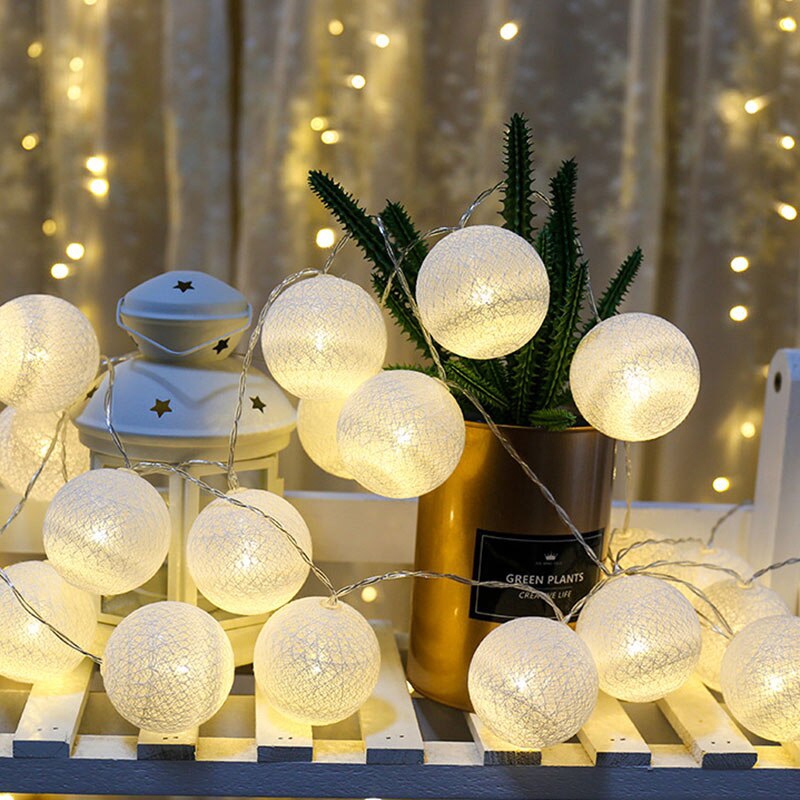 Dây Đèn Led 20 Bóng Hình Cầu Dùng Trang Trí Tiệc Cưới, Giáng Sinh