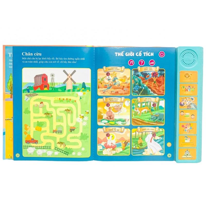 Sách Nói Song Ngữ Anh Việt – Phiên Bản Đặc Biệt Cho Bé Từ 3 Tuổi Trở Lên - 500 Nội Dung Toán Học, Câu Chuyện, Đàn Piano