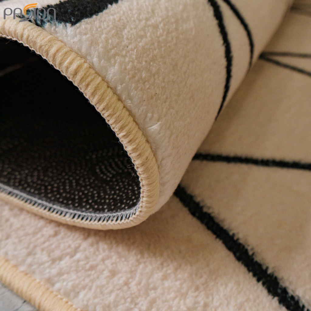 Thảm Lau Chân, Thảm Trải sàn Lông Cừu Mềm Trang Trí Chân Giường Học Tiết Nordic Vintage