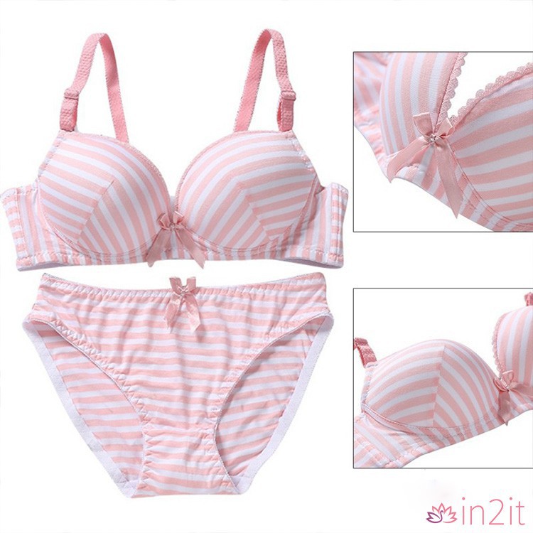 Bộ đồ lót kẻ sọc thoải mái cho nữ | BigBuy360 - bigbuy360.vn