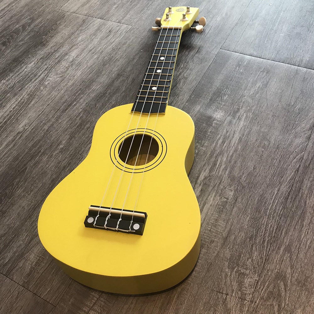 Đàn ukulele size 21 soprano sơn màu vàng cho người mới tập