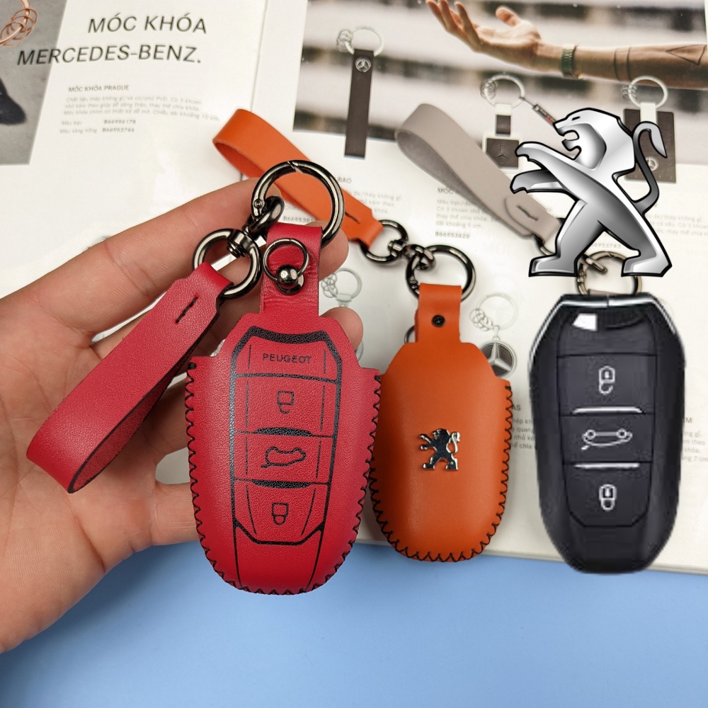 Bọc Chìa Khóa Peugeot  2008,Peugeot 3008,Peugeot 5008,Bao Da Chìa Khóa Peugeot 2008,Peugeot 3008,Peugeot 5008 (PE Móc A)