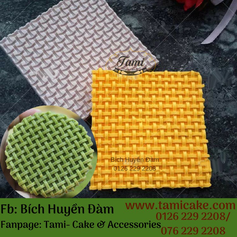 Khuôn silicon mặt đan rổ SP928