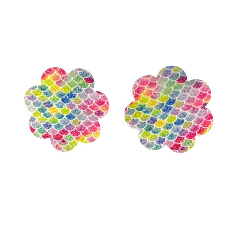 Youyo Áo Ngực Cầu Vồng Ngôi Sao Trái Tim Lấp Lánh Đầy Màu Sắc Dùng Một Lần