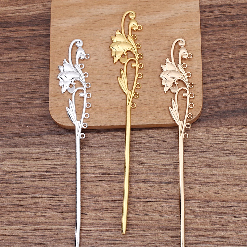 1 cán trâm cài tóc cổ trang 150mm nguyên liệu làm trâm làm trang sức cổ trang cosplay cổ phục có màu KC